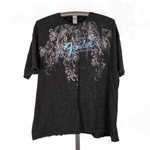 Fender Custom Shops Graphic Logo T-Shirt Men's SZ XXL 100% Cotton Made In Mexico